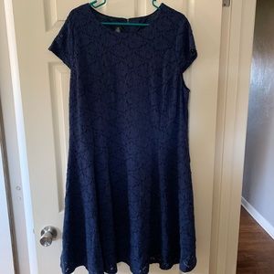 Alfani Navy lace dress 16w